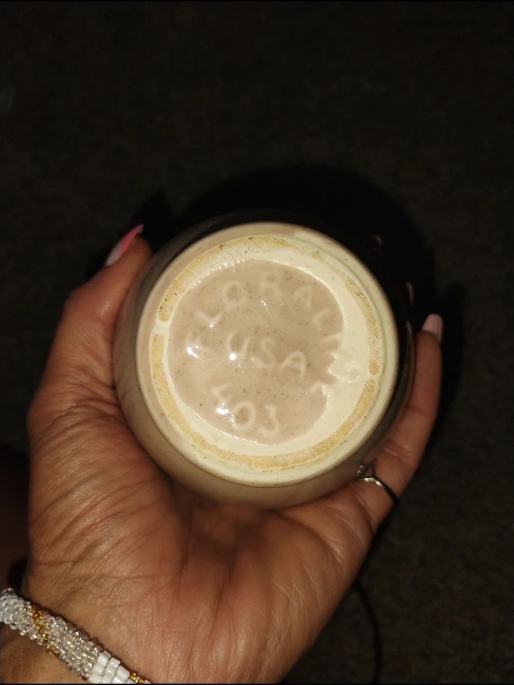 Vintage Floraline Ivory Ceramic Vase Home Accent